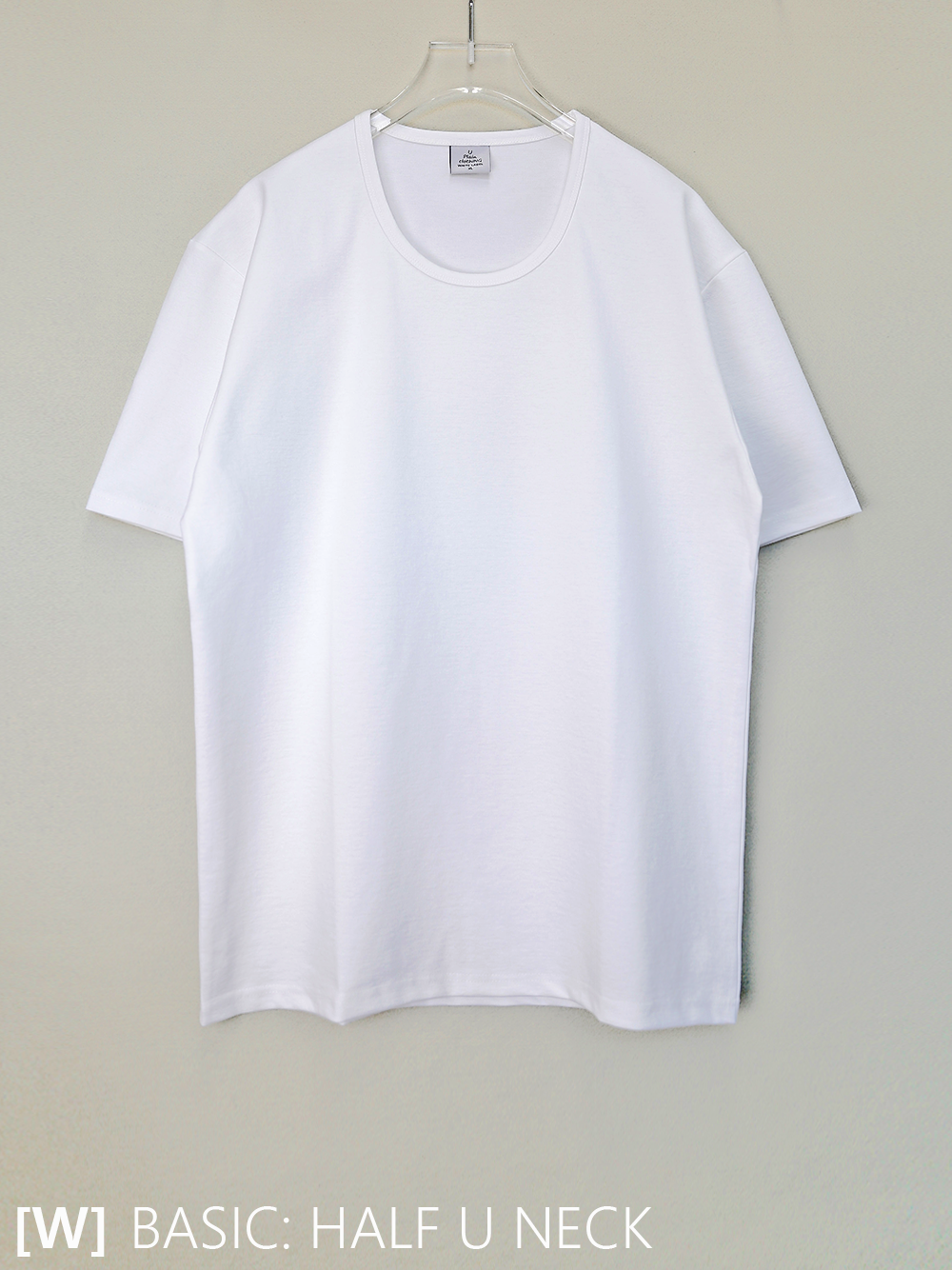 19-20ss [화이트라벨] 레귤러핏 하프유넥 티셔츠 - 5color /마지막 재고 상품/