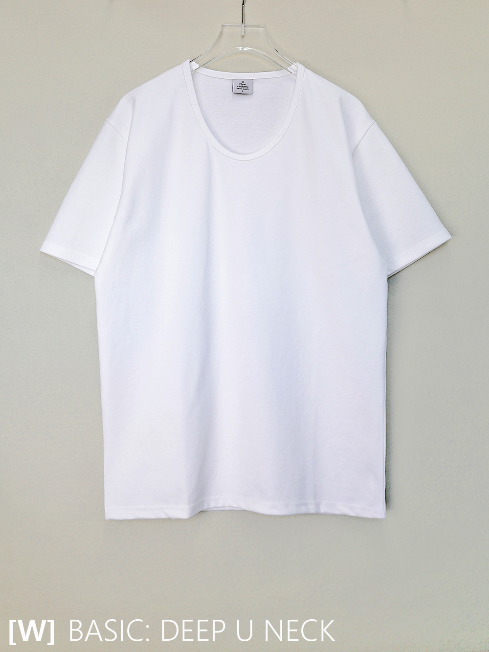 19-20ss [화이트라벨] 레귤러핏 딥유넥 티셔츠 - 5color /마지막 재고 상품/