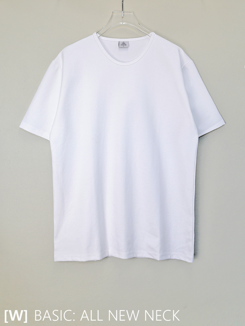 [화이트라벨] 레귤러핏 올뉴넥 티셔츠